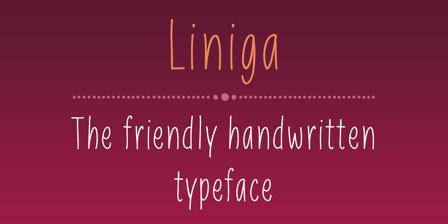 Beispiel einer Liniga Thin Italic-Schriftart